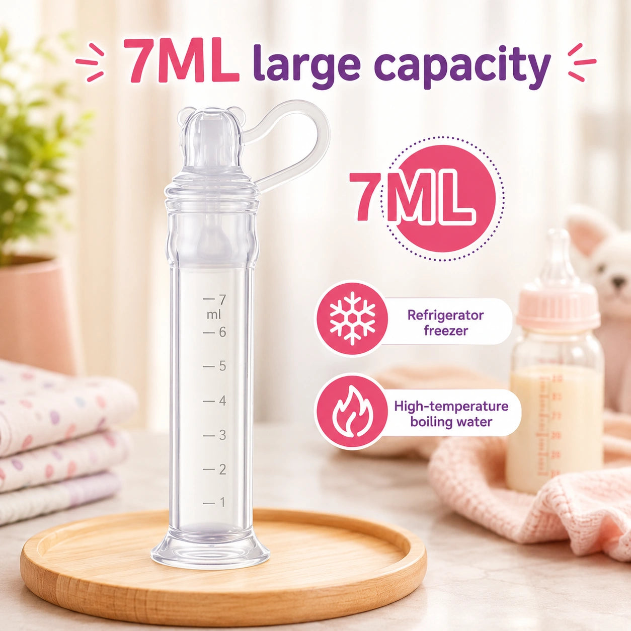 7ml BPA-free silicone colostrum collector kit 2 pack