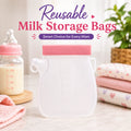 Reusable breast milk storage bag 320ml with double seal