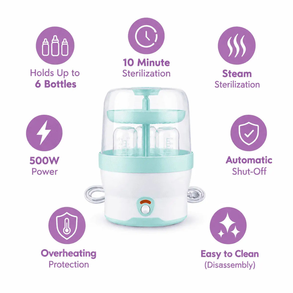 Baby Bottle Sterilizer & Steamer (6 bottle Sterilizer)