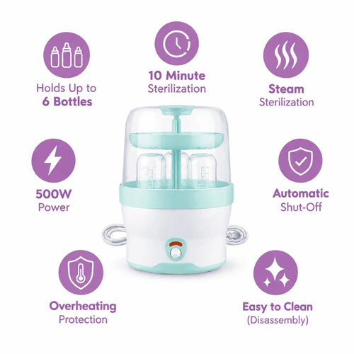 Baby Bottle Sterilizer & Steamer (6 bottle Sterilizer)